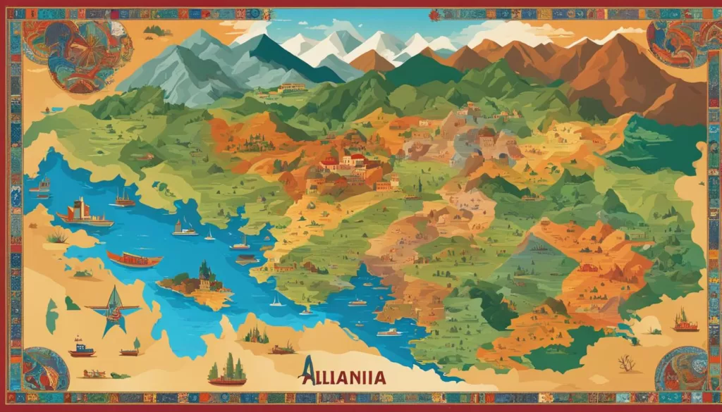 Albanian dialects map Albanian dialects map