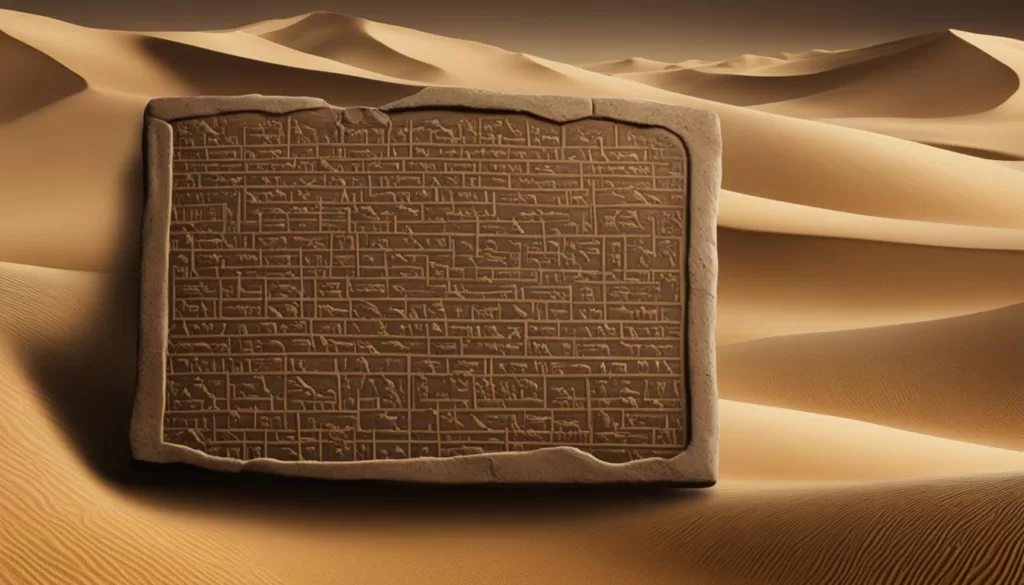 Cuneiform script representing ancient languages of Iraq