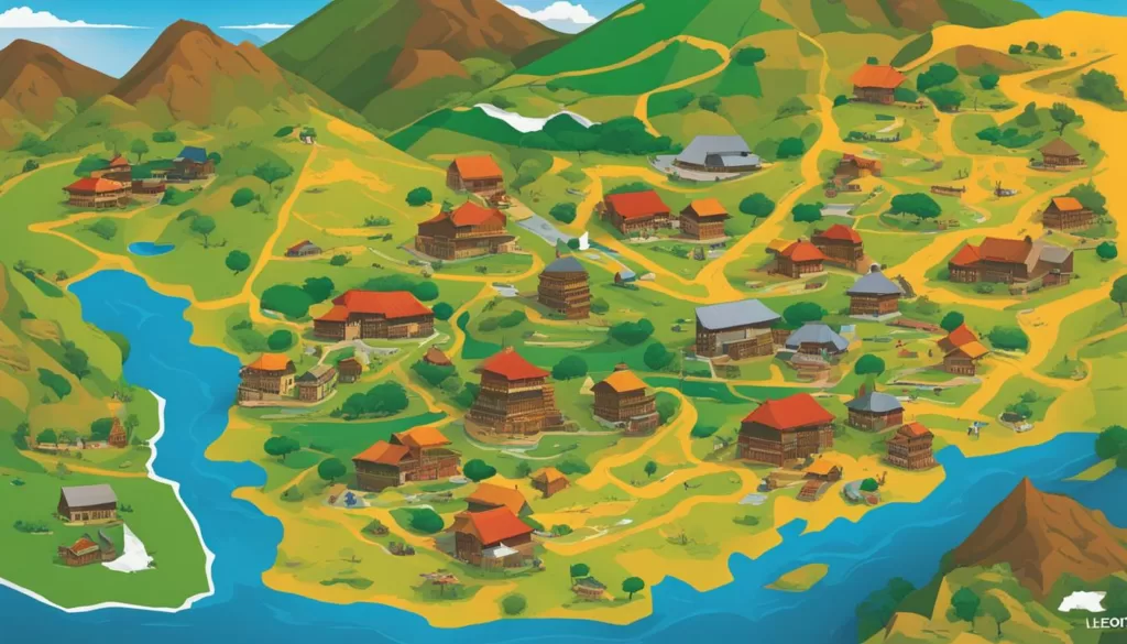 Ethnolinguistic map of Lesotho Ethnolinguistic map of Lesotho