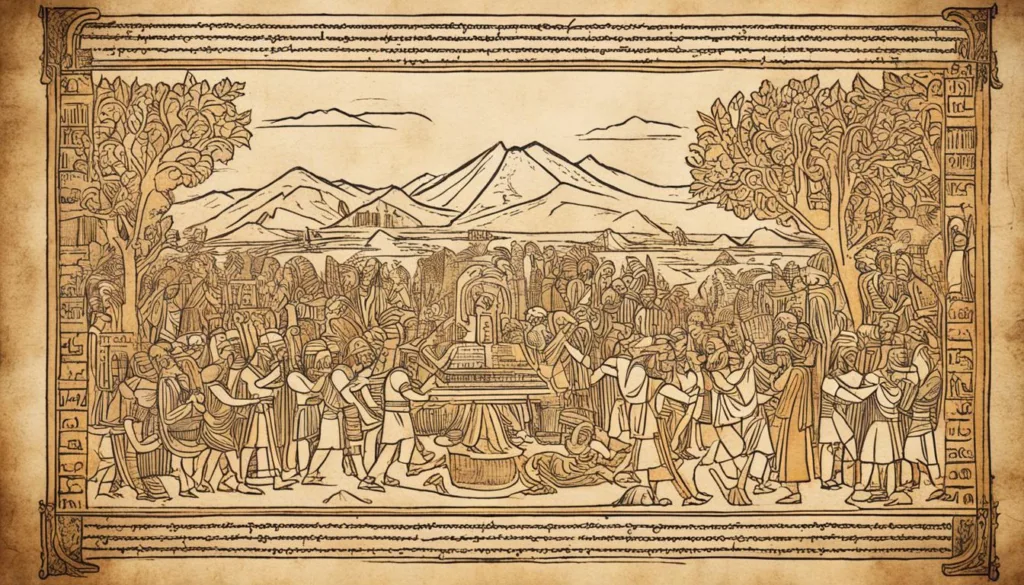 Ancient Manuscript depicting Epic of Gilgamesh