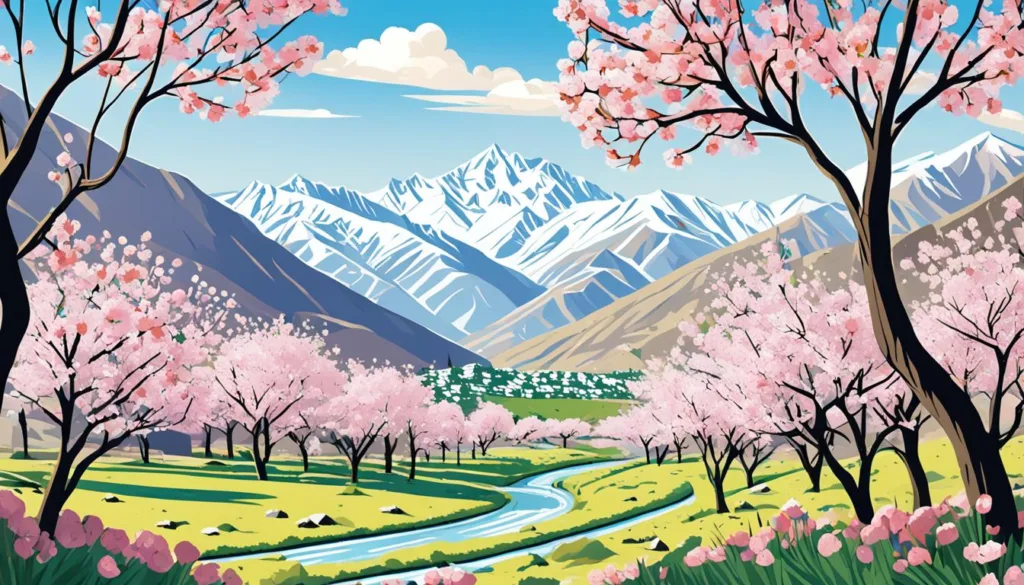 Blossoming Landscape in Afghanistan