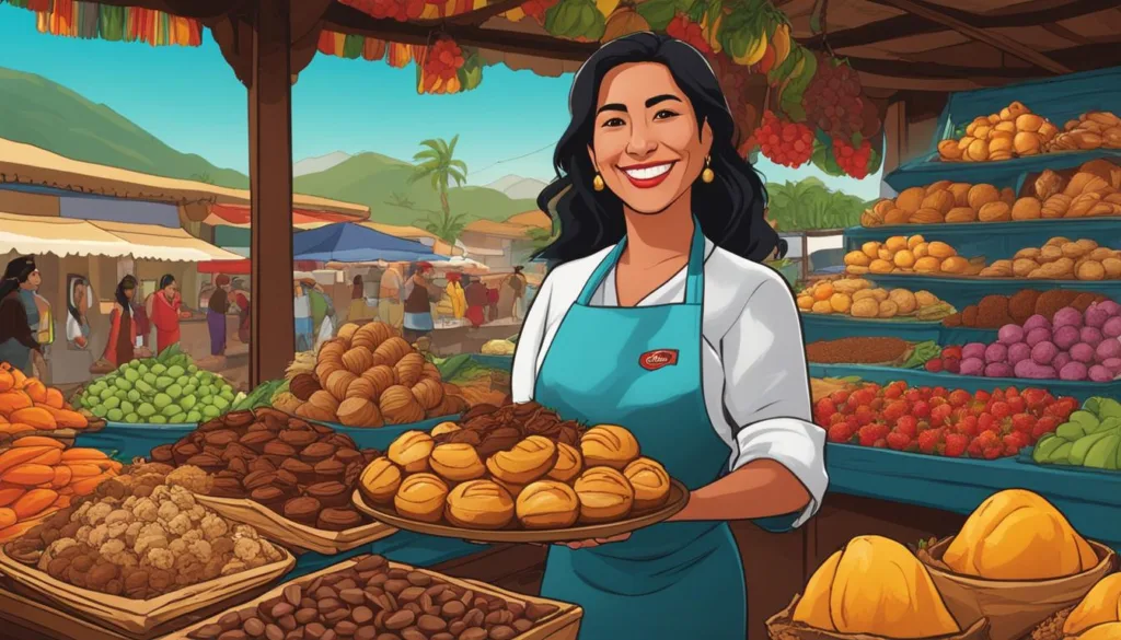 Chef Pía Salazar with her award-winning pastries