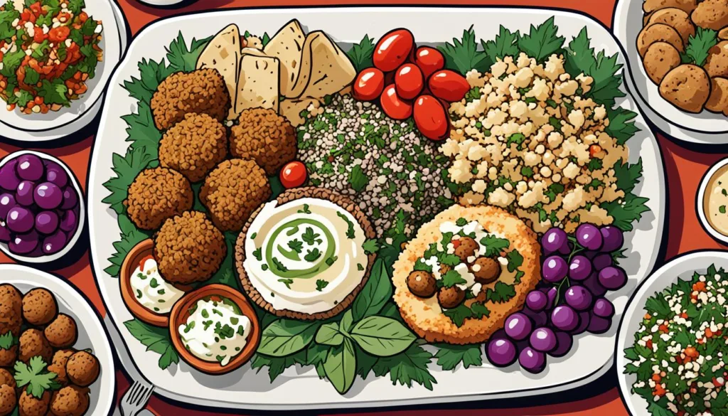 Delicious spread of Lebanese comfort foods Delicious spread of Lebanese comfort foods
