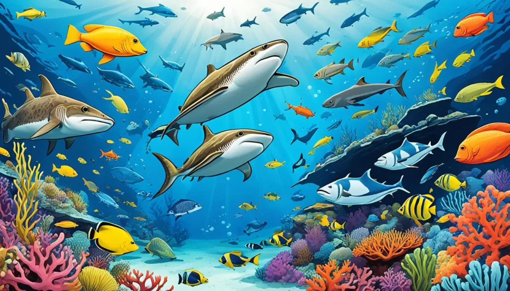 Diverse marine life at Palau dive sites Diverse marine life at Palau dive sites