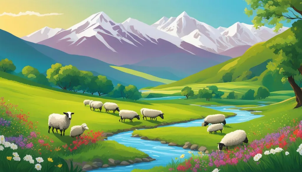 Idyllic Spring Scene in Albania