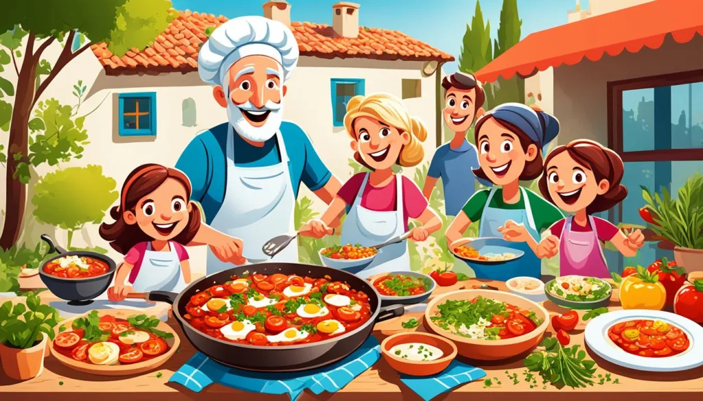 Israeli family cooking Israeli family cooking