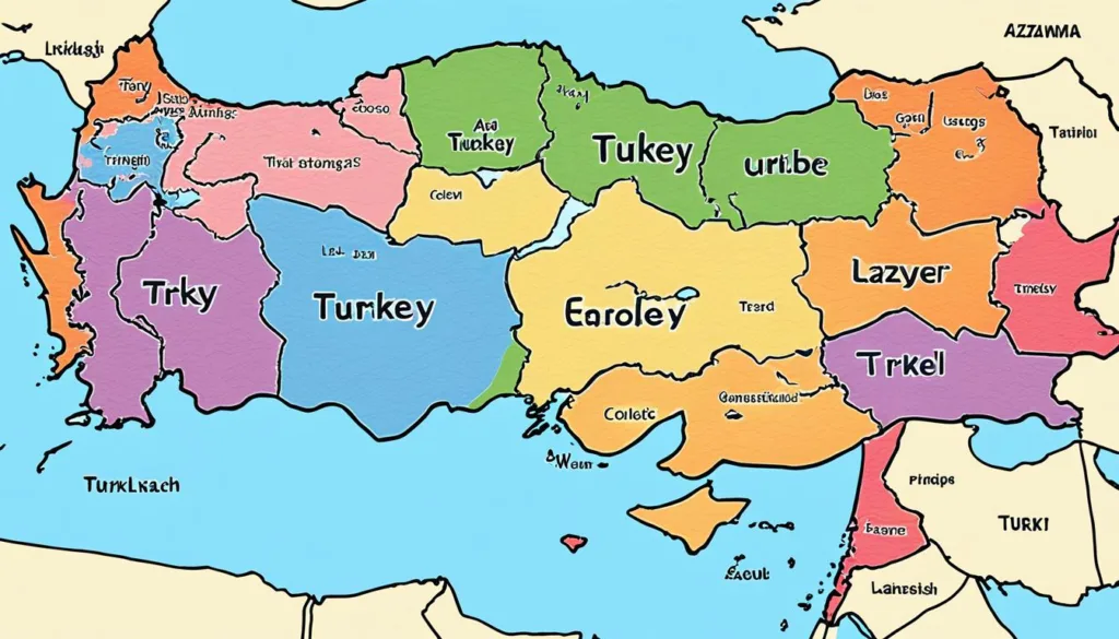 Map illustrating linguistic diversity in Turkey