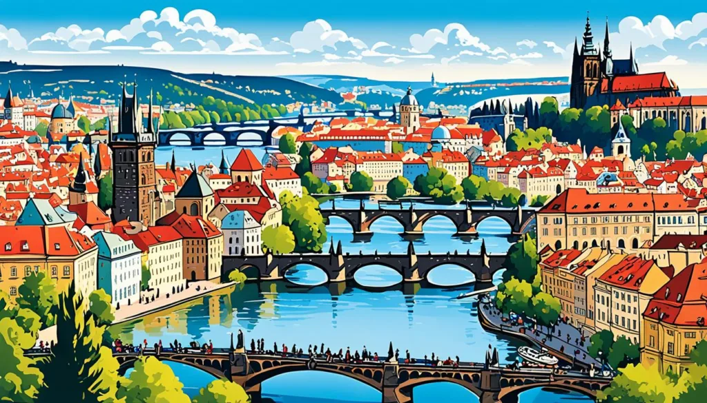 Prague Landmarks Panorama