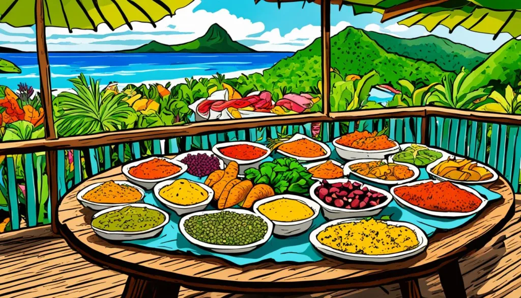 Soufriere dining scene Soufriere dining scene