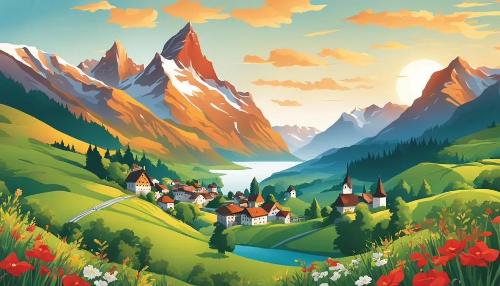 Swiss language landscape Swiss language landscape