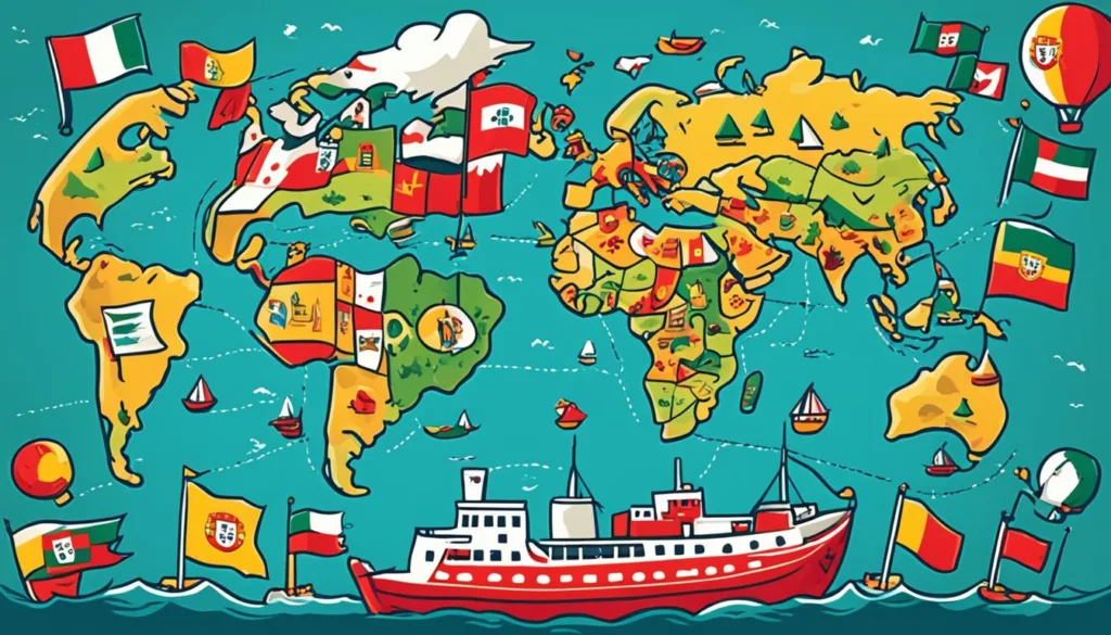 The widespread influence of Portuguese in the top 10 world languages