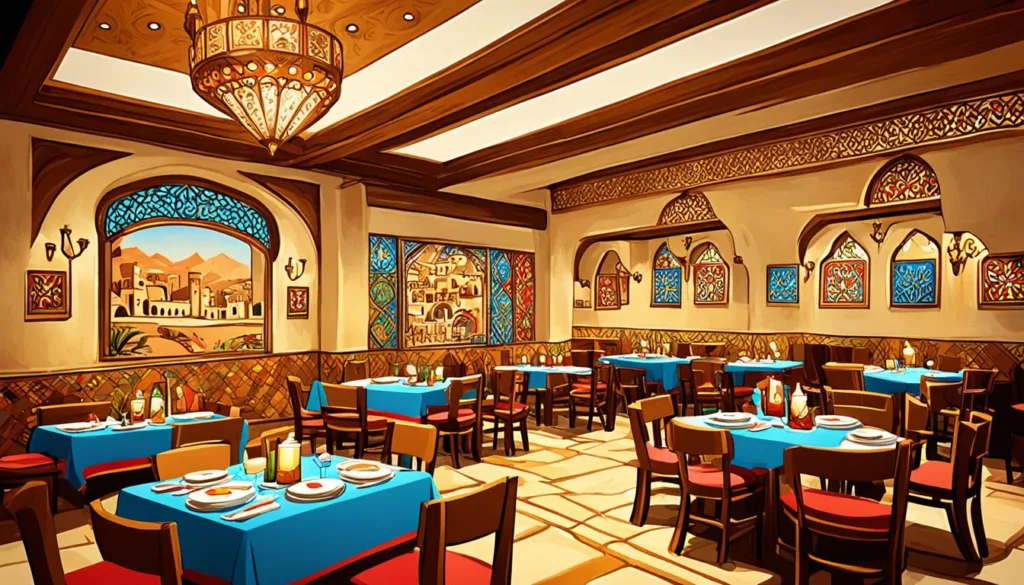 Traditional Kuwaiti restaurant interior Traditional Kuwaiti restaurant interior