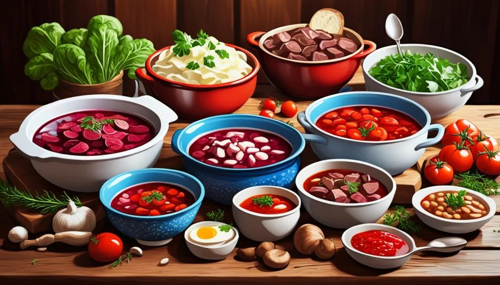 Traditional Ukrainian Borscht Varieties Traditional Ukrainian Borscht Varieties