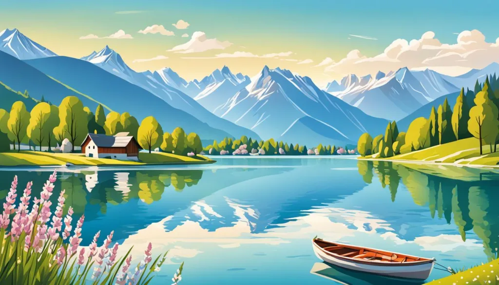 Tranquil Slovenia Spring Landscape