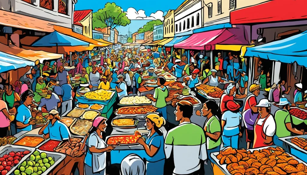 Trinidadian street food scene